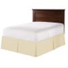 100% Cotton 800 Thread Count Box Pleated Bed Skirt - Luxury Pleated Dust Ruffle, Hotel Quality Modern Bed Skirt, Easy Fit with 15 Inch Tailored Drop, King, Ivory view 1