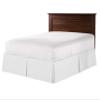 100% Cotton 800 Thread Count Box Pleated Bed Skirt - Luxury Pleated Dust Ruffle, Hotel Quality Modern Bed Skirt, Easy Fit with 15 Inch Tailored Drop, RV King, White view 2