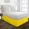 100% Cotton 800 Thread Count Box Pleated Bed Skirt - Luxury Pleated Dust Ruffle, Hotel Quality Modern Bed Skirt, Easy Fit with 15 Inch Tailored Drop, RV King, Yellow view 2