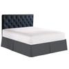 100% Cotton 800 Thread Count Box Pleated Bed Skirt - Luxury Pleated Dust Ruffle, Hotel Quality Modern Bed Skirt, Easy Fit with 15 Inch Tailored Drop, RV Bunk 42X80, Dark Grey view 1