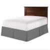 100% Cotton 800 Thread Count Box Pleated Bed Skirt - Luxury Pleated Dust Ruffle, Hotel Quality Modern Bed Skirt, Easy Fit with 15 Inch Tailored Drop, RV Bunk 42X80, Dark Grey view 2
