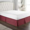 100% Cotton 800 Thread Count Box Pleated Bed Skirt - Luxury Pleated Dust Ruffle, Hotel Quality Modern Bed Skirt, Easy Fit with 15 Inch Tailored Drop, Twin XL, Burgundy view 1