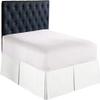 100% Cotton 800 Thread Count Box Pleated Bed Skirt - Luxury Pleated Dust Ruffle, Hotel Quality Modern Bed Skirt, Easy Fit with 15 Inch Tailored Drop, King XL, White view 1