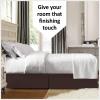 100% Cotton 800 Thread Count Box Pleated Bed Skirt - Luxury Pleated Dust Ruffle, Hotel Quality Modern Bed Skirt, Easy Fit with 15 Inch Tailored Drop, Full XL, Chocolate view 4