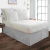 100% Cotton 800 Thread Count Box Pleated Bed Skirt - Luxury Pleated Dust Ruffle, Hotel Quality Modern Bed Skirt, Easy Fit with 15 Inch Tailored Drop, Full, Light Grey view 2