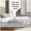 100% Cotton 800 Thread Count Box Pleated Bed Skirt - Luxury Pleated Dust Ruffle, Hotel Quality Modern Bed Skirt, Easy Fit with 15 Inch Tailored Drop, Full, Light Grey view 4