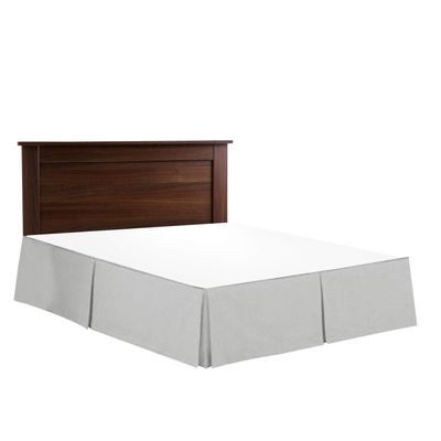 100% Cotton 800 Thread Count Box Pleated Bed Skirt - Luxury Pleated Dust Ruffle, Hotel Quality Modern Bed Skirt, Easy Fit with 15 Inch Tailored Drop, Twin XL, Light Grey