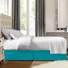 100% Cotton 800 Thread Count Box Pleated Bed Skirt - Luxury Pleated Dust Ruffle, Hotel Quality Modern Bed Skirt, Easy Fit with 15 Inch Tailored Drop, Twin XL, Turquoise view 2
