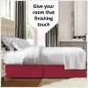 100% Cotton 800 Thread Count Box Pleated Bed Skirt - Luxury Pleated Dust Ruffle, Hotel Quality Modern Bed Skirt, Easy Fit with 15 Inch Tailored Drop, Twin, Burgundy view 4