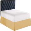 100% Cotton 800 Thread Count Box Pleated Bed Skirt - Luxury Pleated Dust Ruffle, Hotel Quality Modern Bed Skirt, Easy Fit with 15 Inch Tailored Drop, Twin XL, Taupe view 1