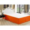 100% Cotton 800 Thread Count Box Pleated Bed Skirt - Luxury Pleated Dust Ruffle, Hotel Quality Modern Bed Skirt, Easy Fit with 15 Inch Tailored Drop, RV King, Orange view 1