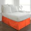 100% Cotton 800 Thread Count Box Pleated Bed Skirt - Luxury Pleated Dust Ruffle, Hotel Quality Modern Bed Skirt, Easy Fit with 15 Inch Tailored Drop, RV King, Orange view 3