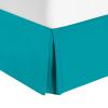 100% Cotton 800 Thread Count Box Pleated Bed Skirt - Luxury Pleated Dust Ruffle, Hotel Quality Modern Bed Skirt, Easy Fit with 15 Inch Tailored Drop, King XL, Turquoise view 3