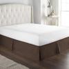 100% Cotton 800 Thread Count Box Pleated Bed Skirt - Luxury Pleated Dust Ruffle, Hotel Quality Modern Bed Skirt, Easy Fit with 15 Inch Tailored Drop, Twin, Chocolate view 1