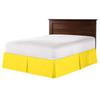 100% Cotton 800 Thread Count Box Pleated Bed Skirt - Luxury Pleated Dust Ruffle, Hotel Quality Modern Bed Skirt, Easy Fit with 15 Inch Tailored Drop, RV Bunk 42X80, Yellow view 1