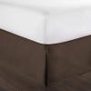 100% Cotton 800 Thread Count Box Pleated Bed Skirt - Luxury Pleated Dust Ruffle, Hotel Quality Modern Bed Skirt, Easy Fit with 15 Inch Tailored Drop, King XL, Chocolate view 3