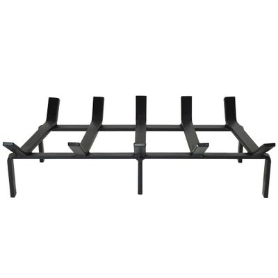 SteelFreak Heavy Duty Steel Fireplace Grate (Rectangular/Non-Tapered) - Made in The USA (21 Inch)