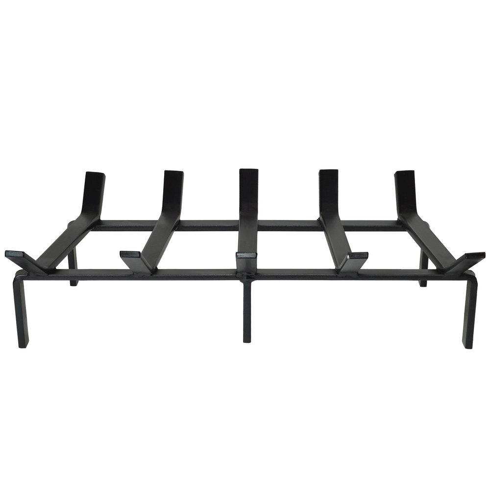 SteelFreak Heavy Duty Steel Fireplace Grate (Rectangular/Non-Tapered) - Made in The USA (21 Inch)