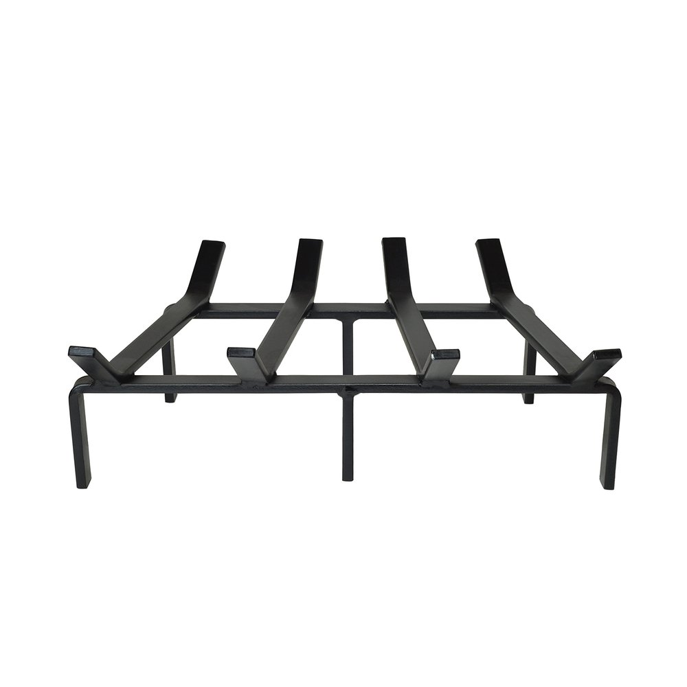 SteelFreak Heavy Duty Steel Fireplace Grate (Rectangular/Non-Tapered) - Made in The USA (18 Inch)