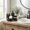 Autumn Alley Rustic Bathroom Accessories Set Black Farmhouse Soap Dispenser, Matte Black Toothbrush Holder, 2 Apothecary Jars Qtip Holder Glass - Rustic Bathroom Decor, Farmhouse Bathroom Accessories view 2