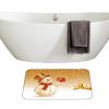 Amagical Christmas Cute Snowman with Gift Pattern Bathroom Mat Set Shower Curtain Set Bath Mat Contour Mat Toilet Cover Shower Curtain with 12 Hooks view 4