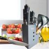 BASS STAINLESS STEEL MODERN KNIFE BLOCK 11 PIECE SET (Black) view 1
