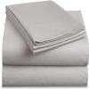 5 Pcs Split King Sheet Sets for Adjustable Bed -100% Pure Cotton 800 TC Best Bedding Set Extra Soft, Easy Fit Upto 15" Deep Pockets of Fitted Sheet (Split King Size, Silver) view 1