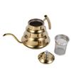 1.2L Gooseneck Tea Pot, Tea Kettle Anti-rust and -resistant Tea Pot, for using on Gas, Electric and Induction Stove Home Kitchen Use(Golden) view 2