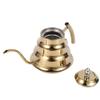 1.2L Gooseneck Tea Pot, Tea Kettle Anti-rust and -resistant Tea Pot, for using on Gas, Electric and Induction Stove Home Kitchen Use(Golden) view 4