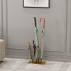 Umbrella Racks AYY Creative Metal Umbrella Stand Umbrella Holder, Decoration Storage Rack for Corridor Entrance of Family Hotel Cafe, with Drip Tray, New Home Gift, Black White Gold Brown view 2