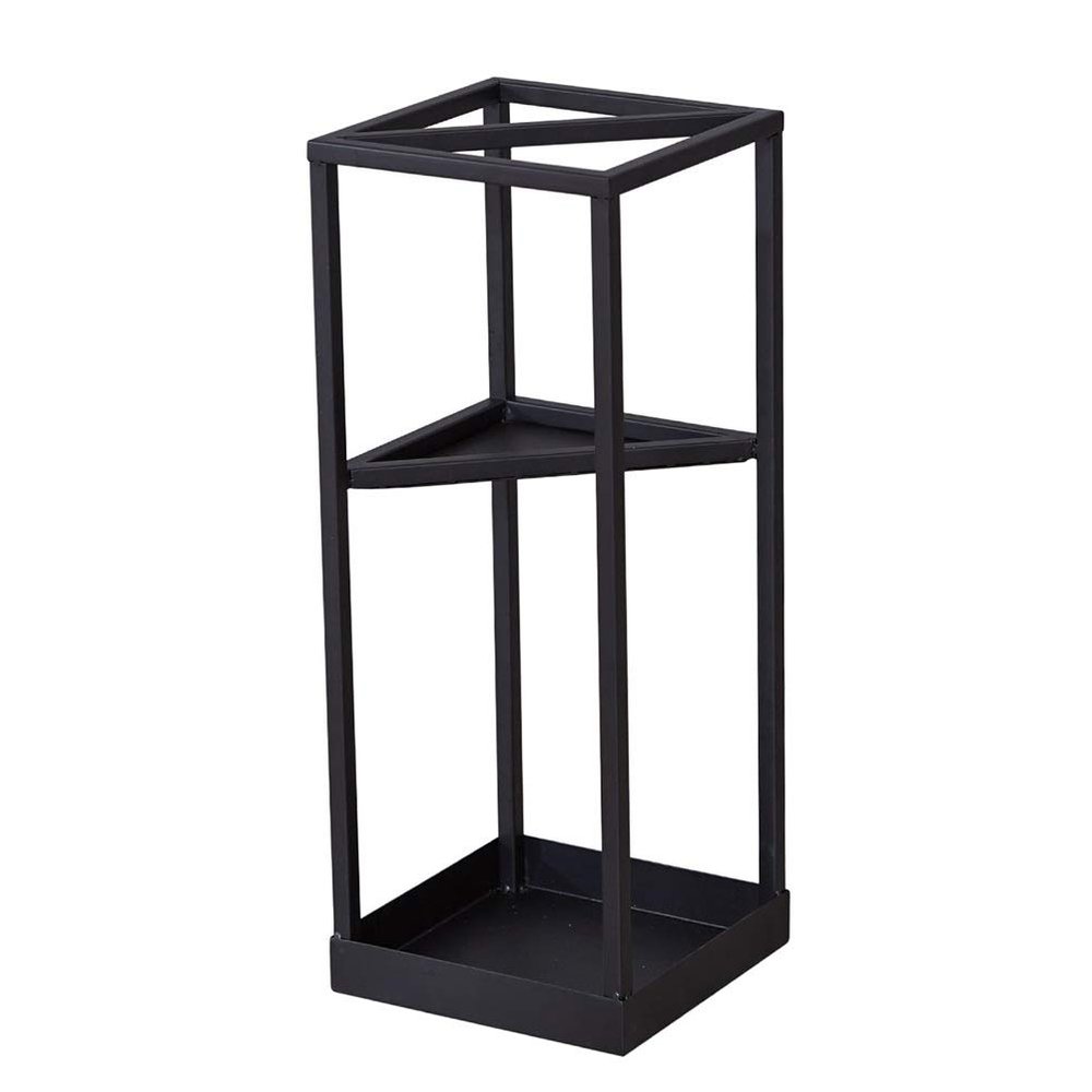 Umbrella Racks AYY Double Layer Iron Umbrella Stand Umbrella Holder, Independent Hollow Storage Rack with Partition Board, Used for The Entrance of Family Hotel Corridor, Black Gold Pink White