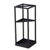 Umbrella Racks AYY Double Layer Iron Umbrella Stand Umbrella Holder, Independent Hollow Storage Rack with Partition Board, Used for The Entrance of Family Hotel Corridor, Black Gold Pink White view 1