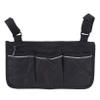 ZALING Wheelchair Armrest Side Bag Wheelchair Secure Storage Walker Bags Wheelchair Electric Scooter Bag Hands Free Bag,Black view 1