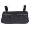 ZALING Wheelchair Armrest Side Bag Wheelchair Secure Storage Walker Bags Wheelchair Electric Scooter Bag Hands Free Bag,Black view 2