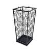 Umbrella Racks AYY Black European Style Iron Umbrella Stand Umbrella Holder, Stand-Alone Hollow Umbrella Stick Storage Rack, with Hook and Independent Drip Tray, 21x21x55cm view 1