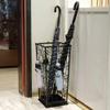 Umbrella Racks AYY Black European Style Iron Umbrella Stand Umbrella Holder, Stand-Alone Hollow Umbrella Stick Storage Rack, with Hook and Independent Drip Tray, 21x21x55cm view 3