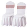 SquarePie Pack of 10 Sequin Chair Sashes Bands Shining Rose Gold Bows for Wedding Banquet Party Decor view 2