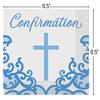 Unique Fancy Blue Cross Confirmation Luncheon Napkins (Pack of 16) - Elegant & Blessed Party Essential, Perfect for Confirmation Celebrations view 3