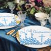 Unique Fancy Blue Cross Confirmation Luncheon Napkins (Pack of 16) - Elegant & Blessed Party Essential, Perfect for Confirmation Celebrations view 4