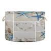 ALAZA Summer Starfish Seashell Beach Sand Large Storage Laundry Basket with Handles for Blanket Towels Nursery Hamper Bin 20" x 20" x 14" view 1