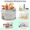 ALAZA Summer Starfish Seashell Beach Sand Large Storage Laundry Basket with Handles for Blanket Towels Nursery Hamper Bin 20" x 20" x 14" view 3