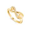 XSMZB Cremation Ring for Ashes - Crystal Infinity Memorial Keepsake Urn Ring Holder - Ash for Pet/Human - Women's (Gold, 6) view 1