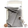 100% Combed Cotton Blanket Waffle Weave Thermal Blanket Queen Size 90" x 90" for Home Decorations, Couch/Bed, Soft Lightweight Blanket Soft Comfortable Breathable for All Season (Grey) view 4