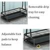 Umbrella Racks WXYZ Household Wrought Iron Umbrella Stand, Waterproof and Rustproof Detachable Umbrella Box, 18 Holes 10 Hook Hotel Umbrella Bucket, 55x24x60.5cm view 4