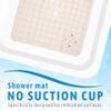 20 X 20 - No Suction Cup Shower Stall Mat - Made in Italy - for Refinished Surface view 3