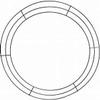 KGUH Round Metal Wire Circle Wreath Frame Form Hanger Green 18 Inch Set of 2 with 12 Garland Ties view 1