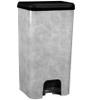 KITCHEN MOVE Lincoln 40L Kitchen Pedal Bin Plastic Concrete Look, Silver, 33x30xh59cm view 1