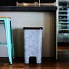 KITCHEN MOVE Lincoln 40L Kitchen Pedal Bin Plastic Concrete Look, Silver, 33x30xh59cm view 4