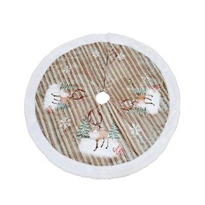 DUO ER Christmas Tree Skirt 98cm Lint Decorative Christmas Xmas Tree Skirt Christmas Tree Lint Skirt Christmas Decorations for Holiday
