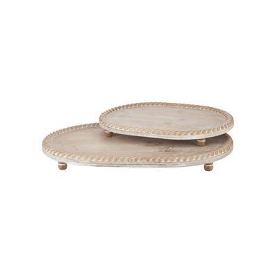 Raz Imports Limoncello 21-inch Twist Tray, Set of 2 - Beautiful Seasonal Decor for Your Home